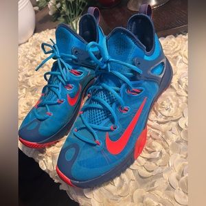Nike Zoom Hyperrev 2015 Blue Lagoon Crimson 705370-46 Mens Sneakers Size 10.5